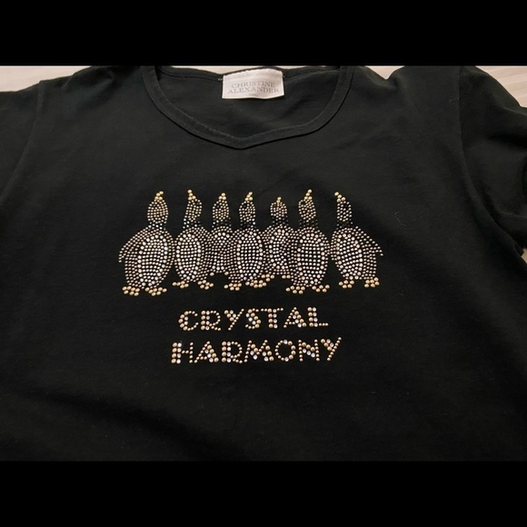 Christine Alexander Crystal Harmony Penguins Holiday Top size small - Picture 6 of 8